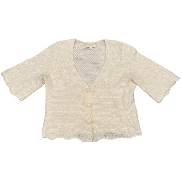 Sezane Sweaters - Sézane La Maille Cream Knit Button Cardigan Sweater Medium